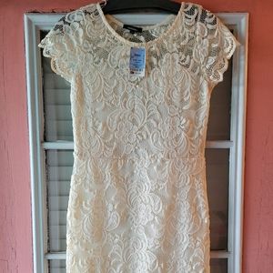 Ambiance women's dress. Cream, size L
